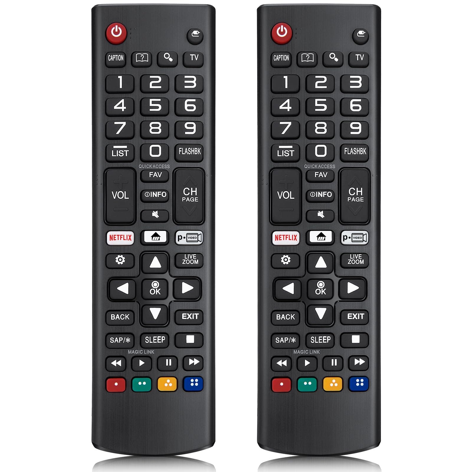 LOUTOC Universal Remote Control for LG TV Remote,Compatible with All Models for LG Brand, with Netflix Prime Video Shortcut Buttons【Pack of 2】