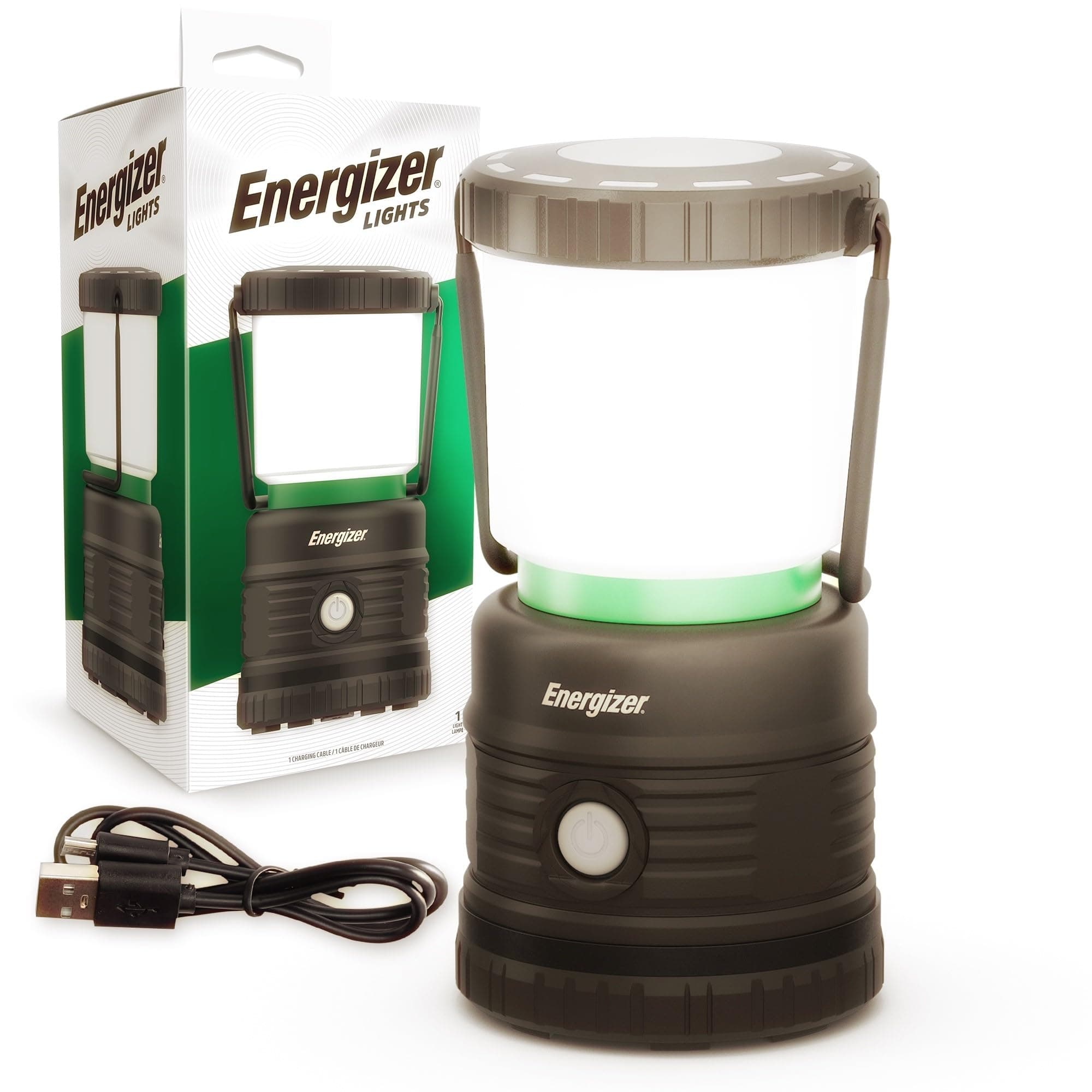 Energizer Rechargeable LED Camping Lantern PRO, Super Bright Tent Light, Water Resistant, Emergency Lantern, USB Charging, Portable, Perfect for Camping, Hiking, DIY & Emergency Power Outage