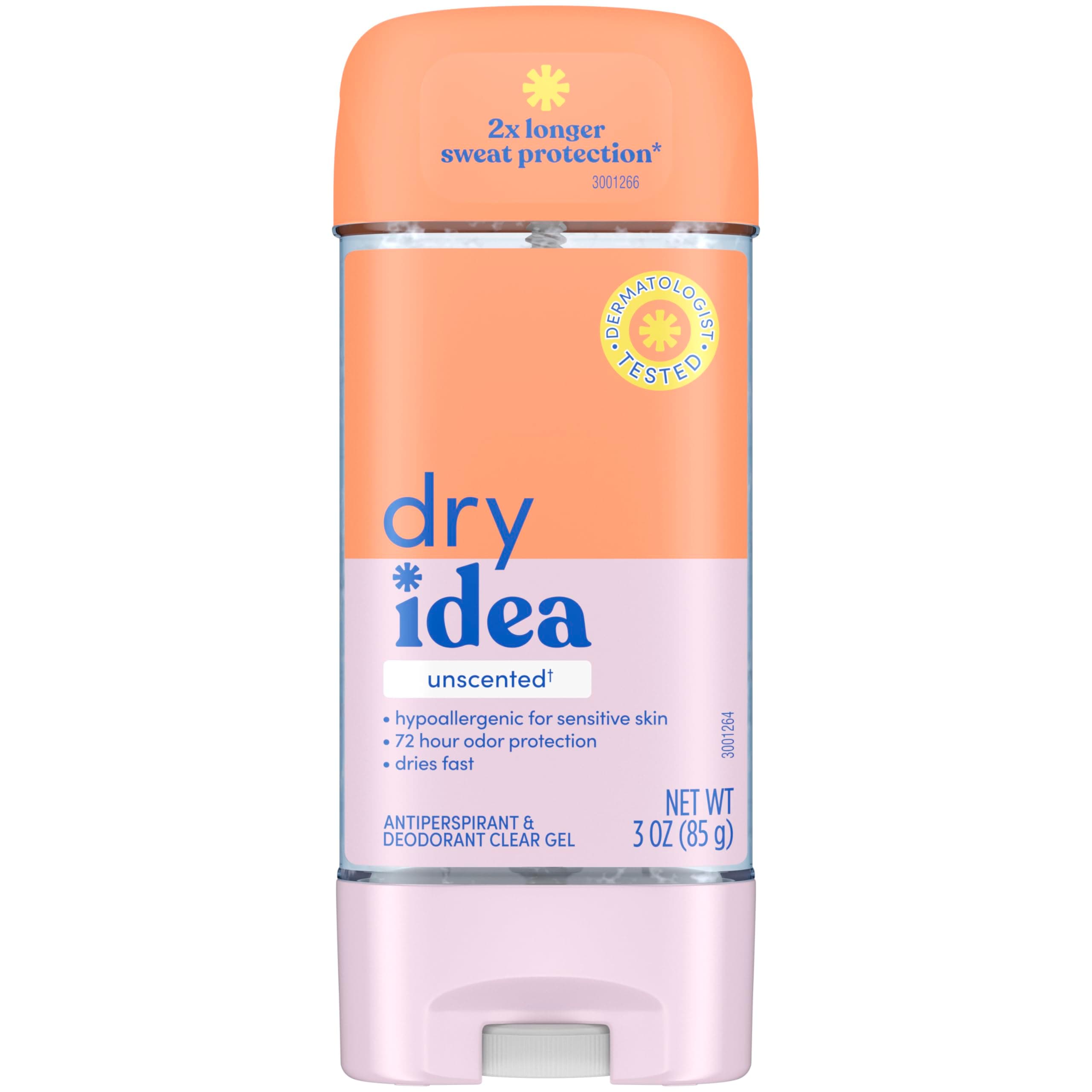 Dry Idea Antiperspirant Deodorant, Unscented, 3 Ounce