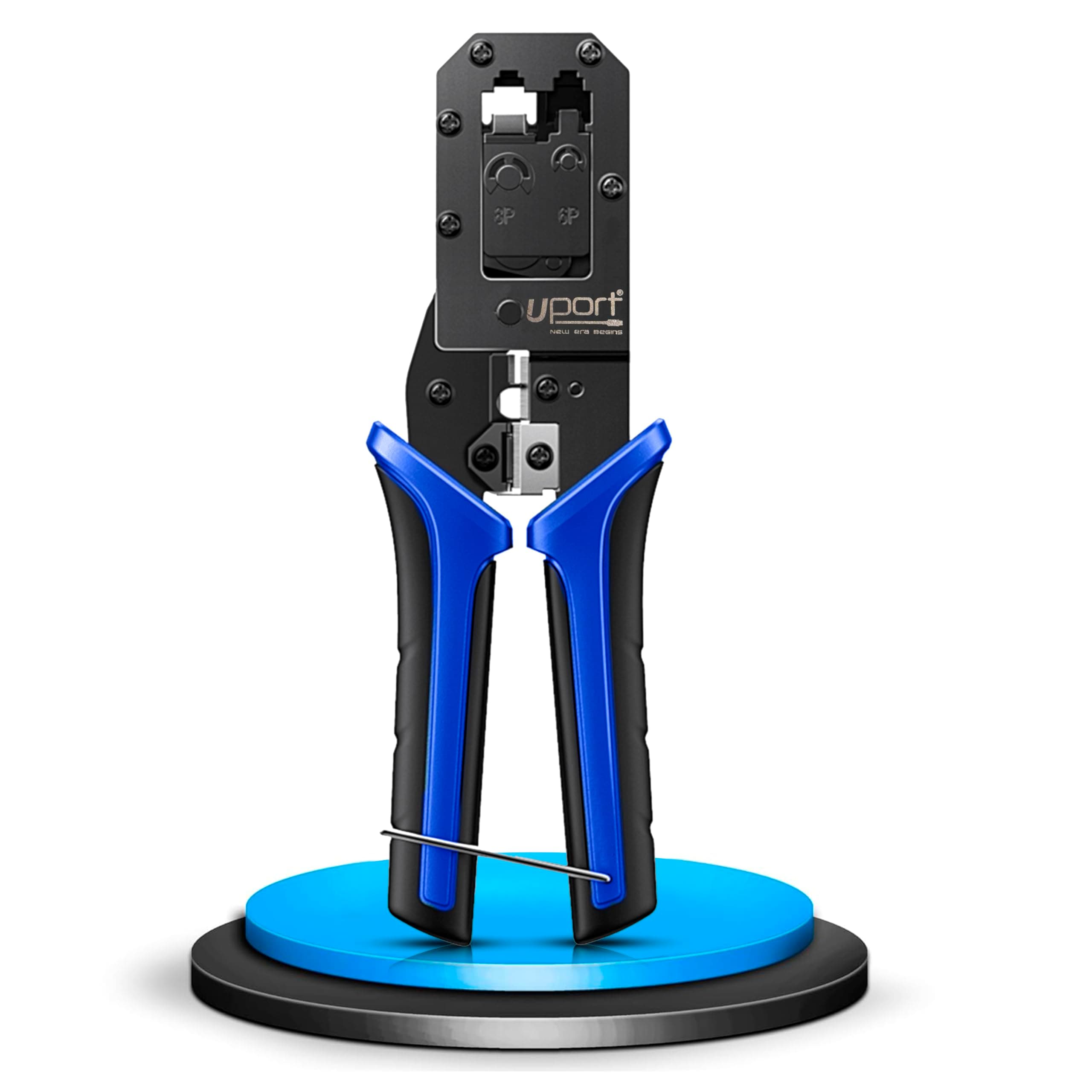 Modular Network RJ45 RJ11 RJ12 Crimping Tool, Network Cable Cutting Stripping Crimper/Wire Stripper/Wire Cutter, for 8P/6P/4P /CAT5/CAT5e/CAT6 All in One Crimping