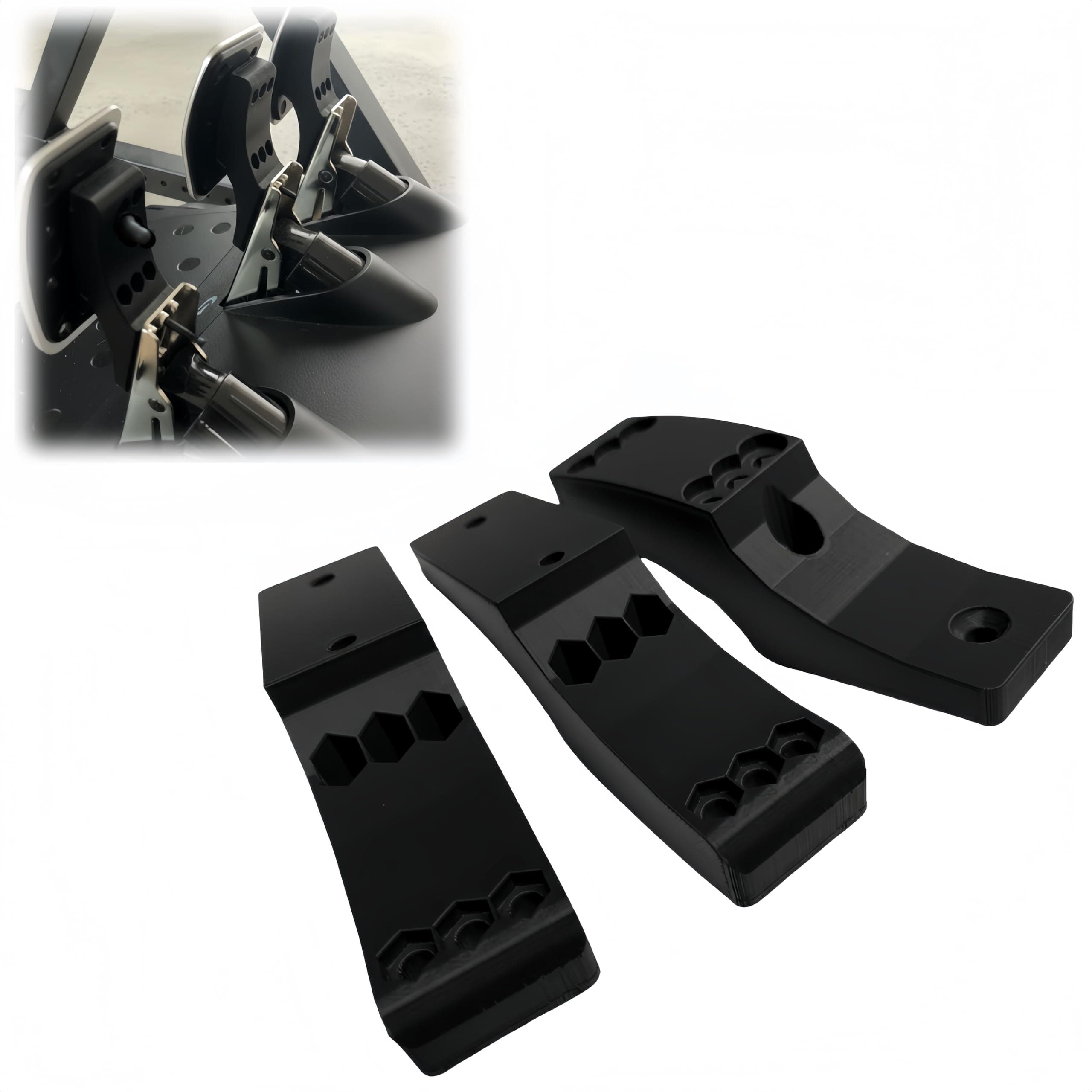 Manual Pedal Extension Modification Kit Compatible with Logitech G29 G920 G923 Racing Pedals for Control and Adjustable Travel Distance