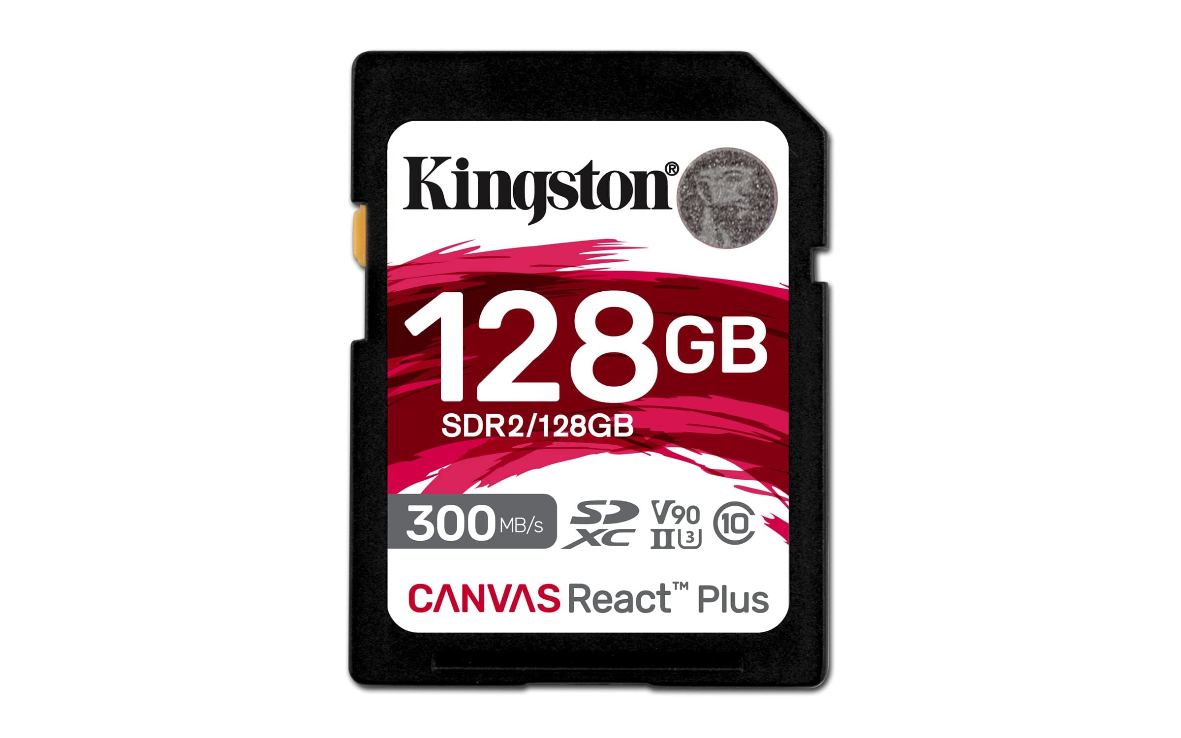 Kingston Canvas React Plus 128GB SD Card | SDXC UHS-II | 300R/260W U3 V90 | Full HD/4K/8K | SDR2/128GB