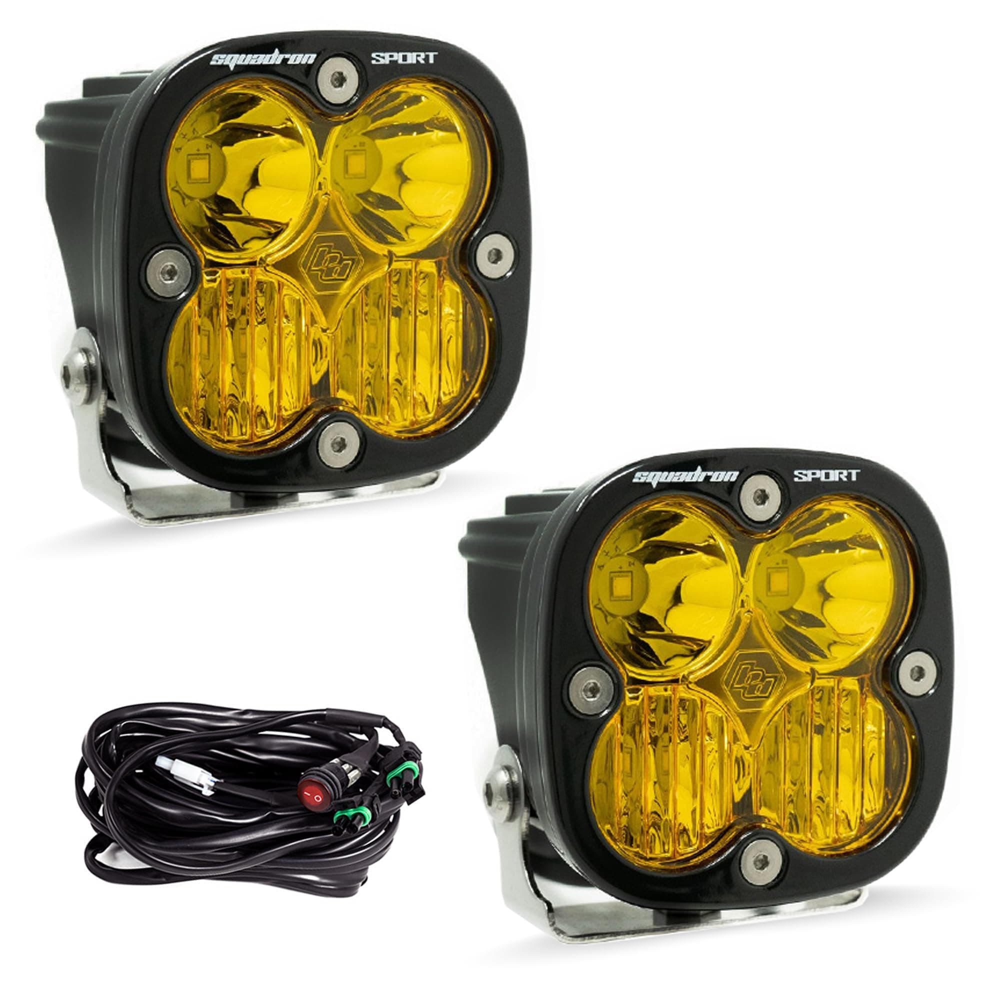 Squadron Sport Pair UTV LED Light Driving Combo Amber Pattern