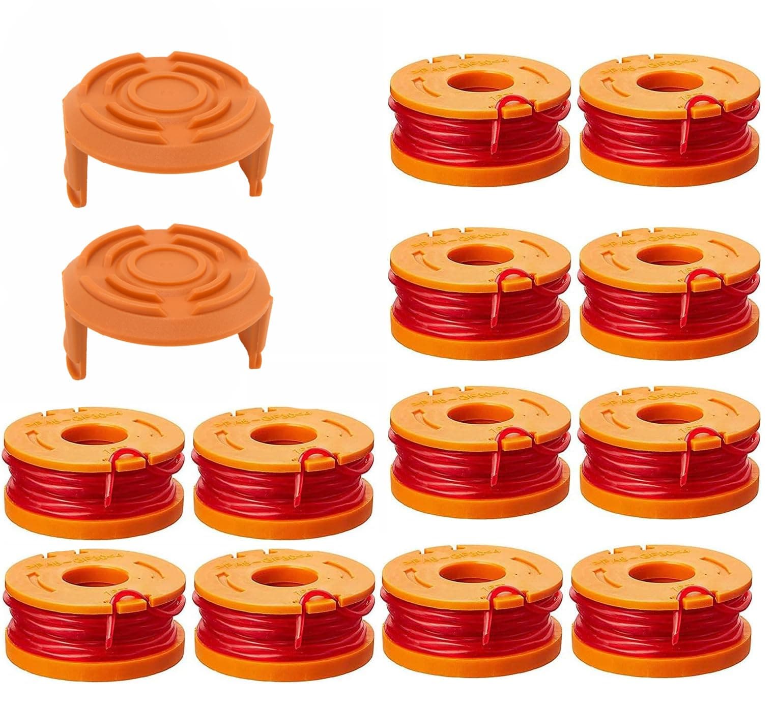 Trimmer Spool Line for Worx,Edger Spool Compatible with Worx trimmer spools Weed Eater String,Trimmer Line Refills 0.065 inch for Electric String Trimmers,Weed Wacker Spool Replacement Parts