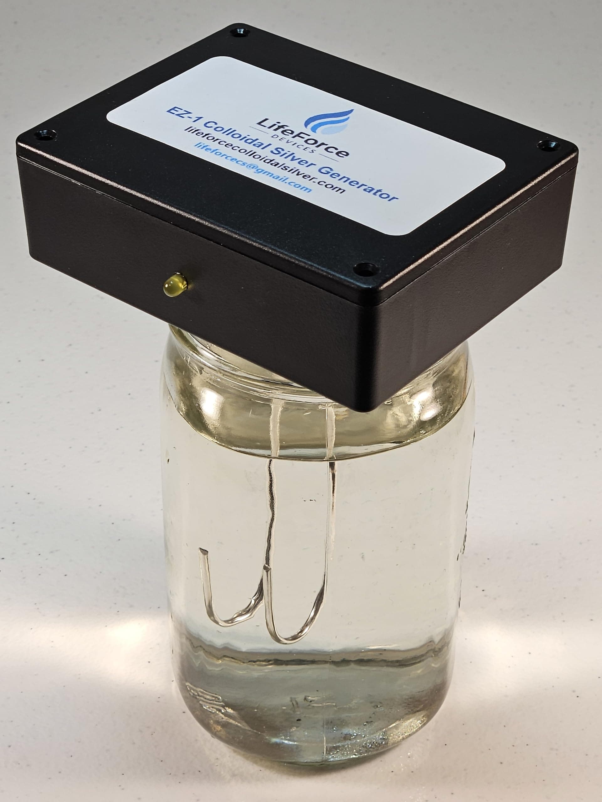 Compact EZ-1 Barebones Silver Generator – Battery-Powered DIY Fresh Silver Maker – Portable Kit Makes 32oz in 22 Minutes (12-Gauge)