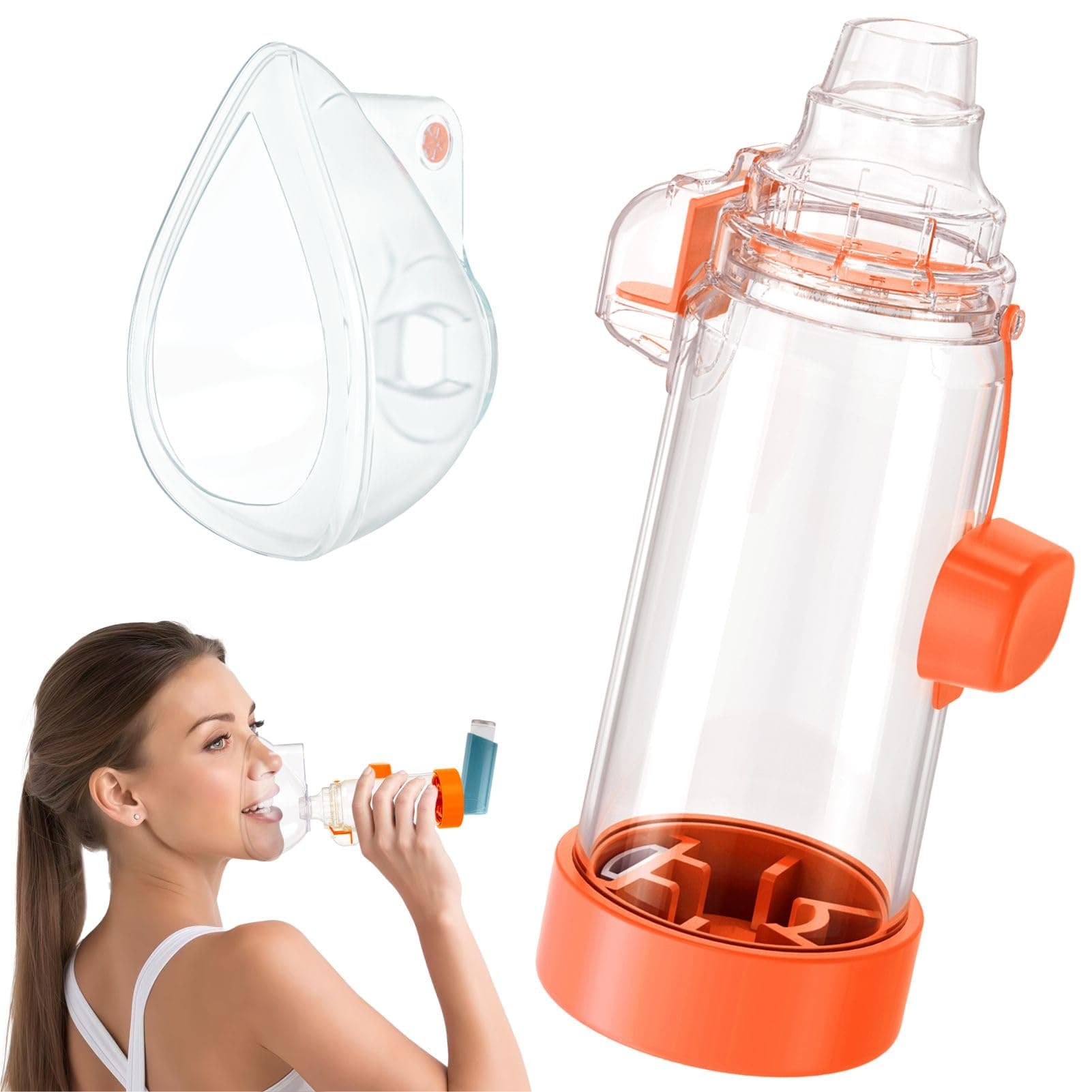 子供と大人用の中サイズのスペーサー(オレンジ/大人)。