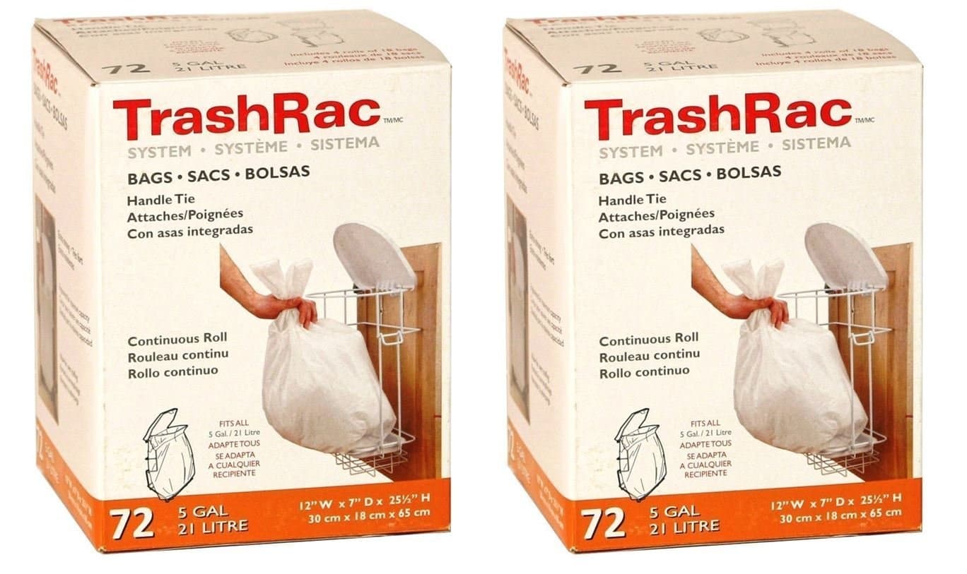 5 gal. Trash Bags Handle Tie - 72 Count (Pack of 2)