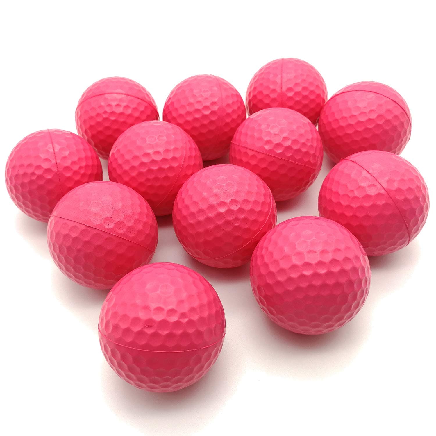 BCQLI Golf Practice Ball, Foam, 12 Count, Pink