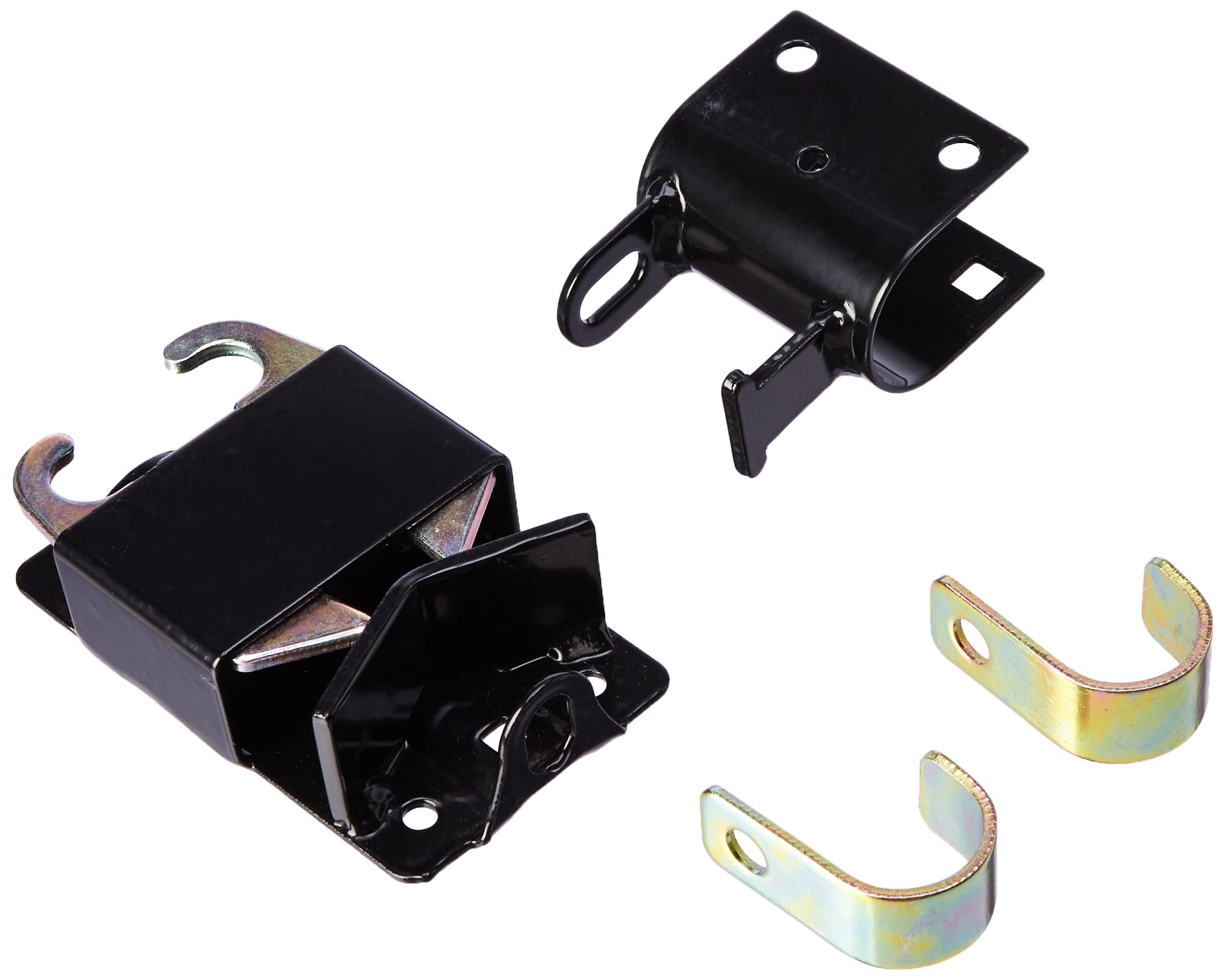 Two Way Lockable Gate Latch for Metal Gates with 1-1/4" to 1-1/2" Diameter, Black, Part Number S16100700