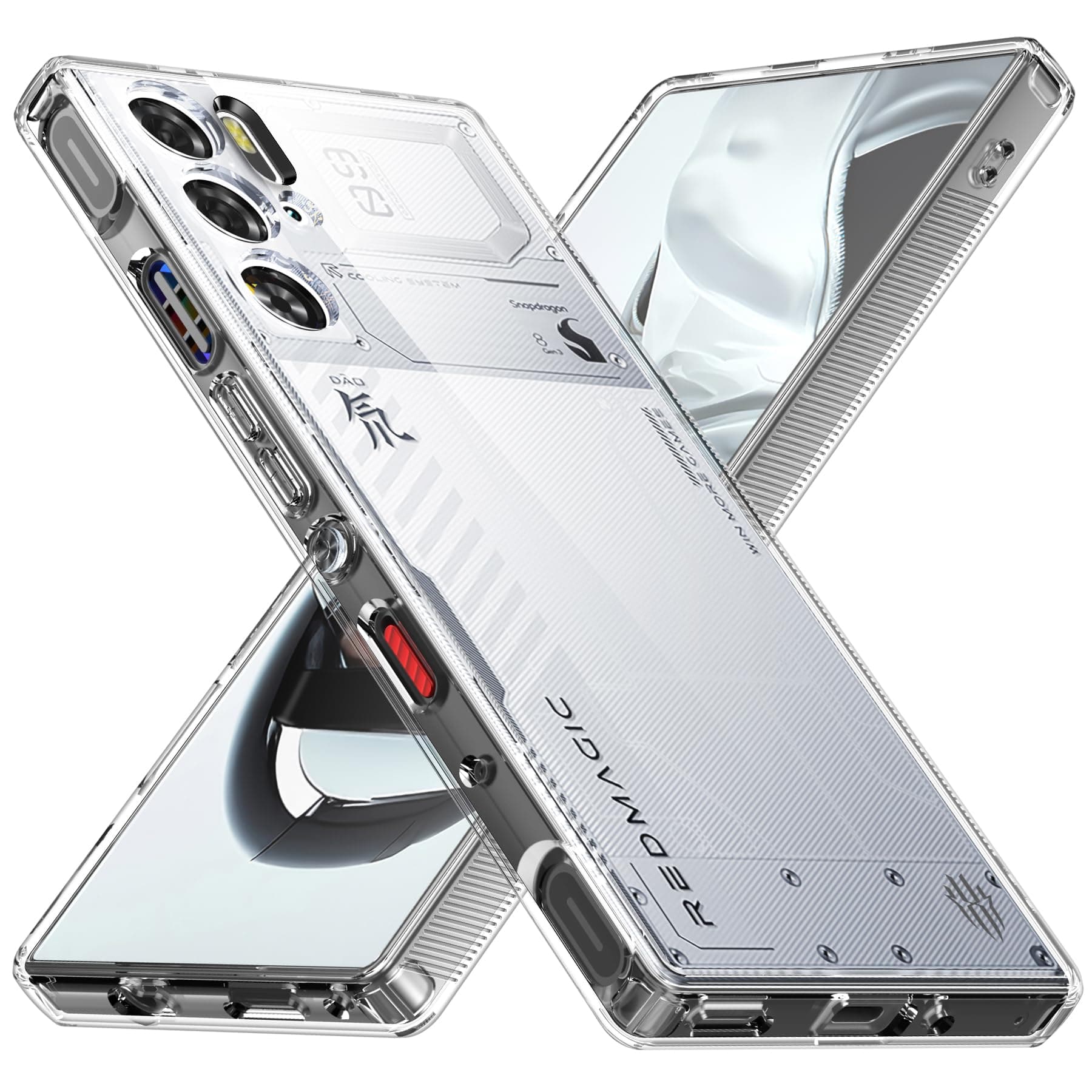 Foluu for ZTE Nubia Red Magic 9 Pro Case, Translucent Matte Hard PC Back & Soft TPU Bumper Protective Shockproof Case