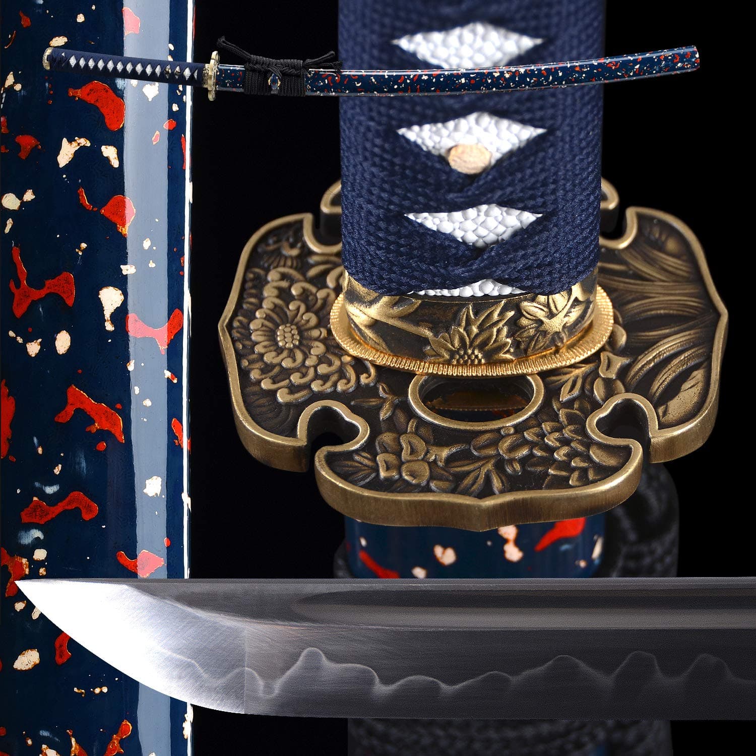 Battle Ready Katana Sword Authentic Samurai Sword 1095/T10 High Carbon Steel Clay Tempered,Full Tang,Very Sharp