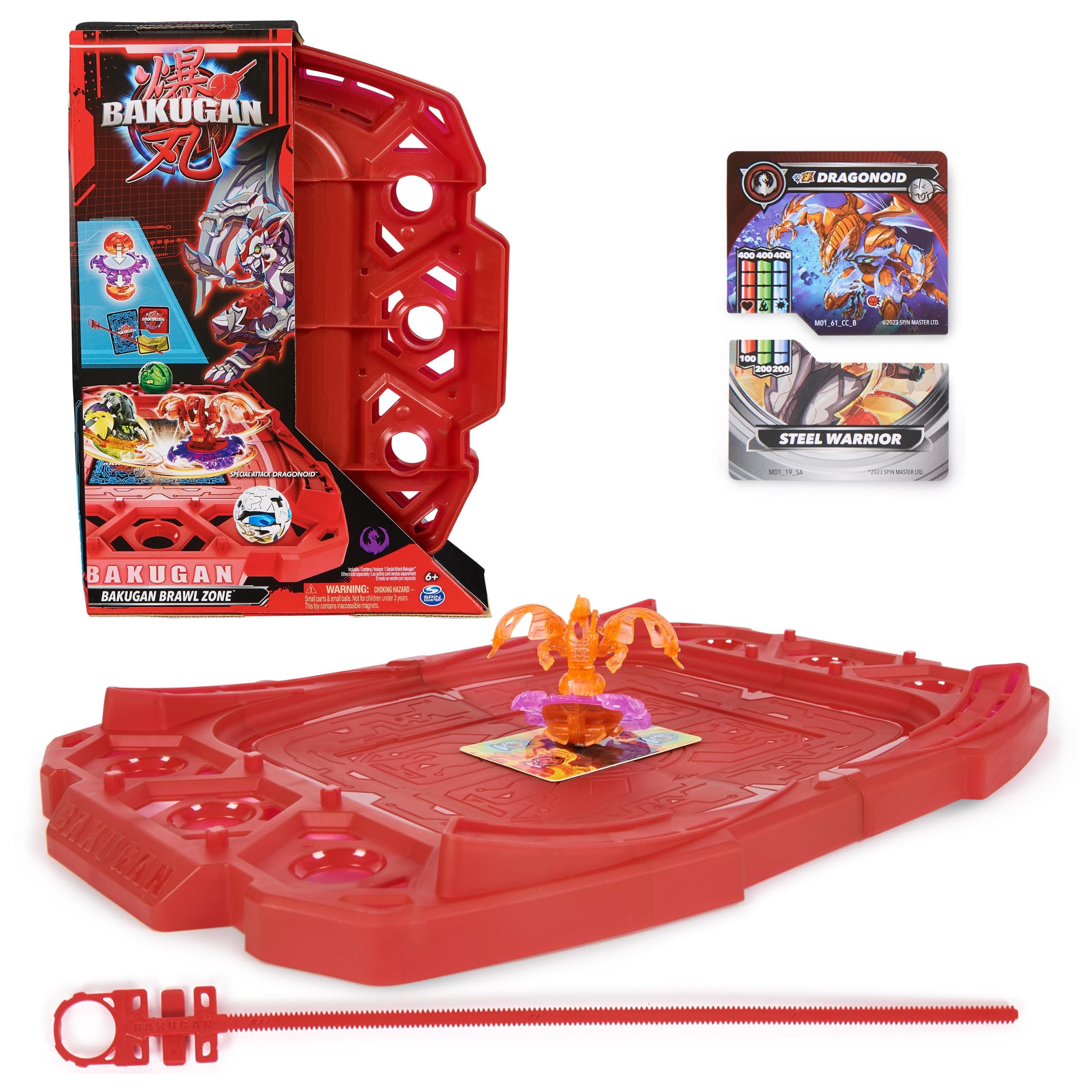 Brawl Zone Compact Playset with Special Attack Dragonoid, Customizable Action Figure, Trading Cards, Kids Toys for Boys and Girls 6 and up