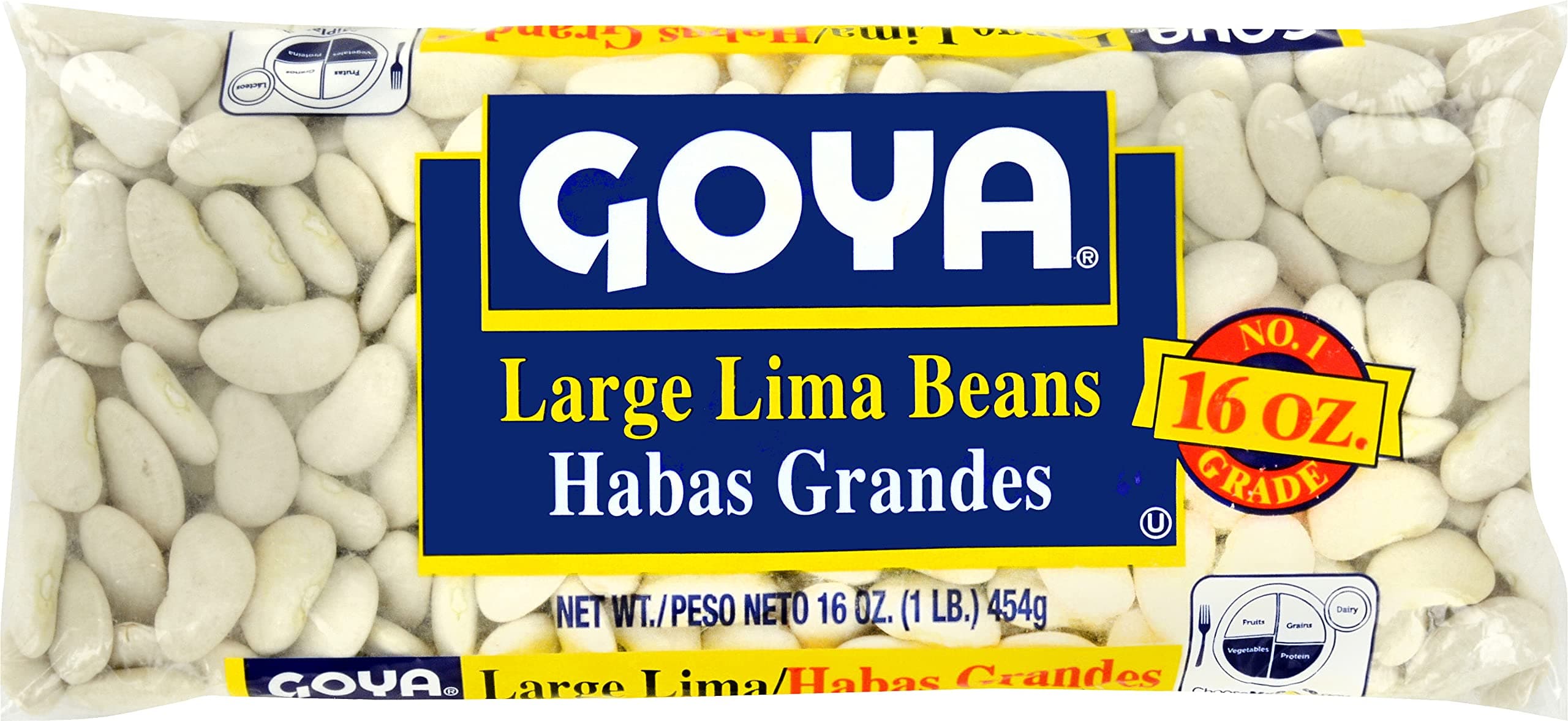 Goya Large Lima Beans, Dry, 1 Pound Bag
