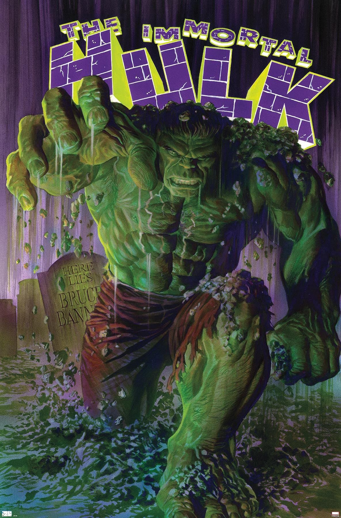 Marvel Comics Hulk - The Immortal Hulk #1 Wall Poster, 34L x 22.4W, Premium Unframed Version
