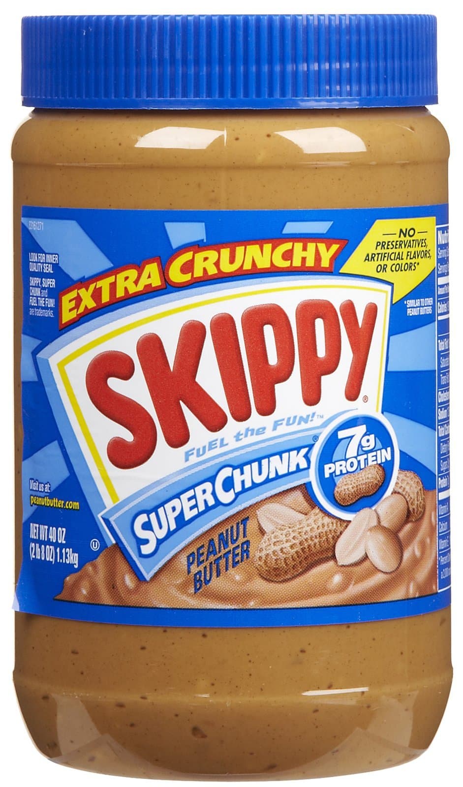 SKIPPY Peanut Butter, Super Chunk, 40 Ounce