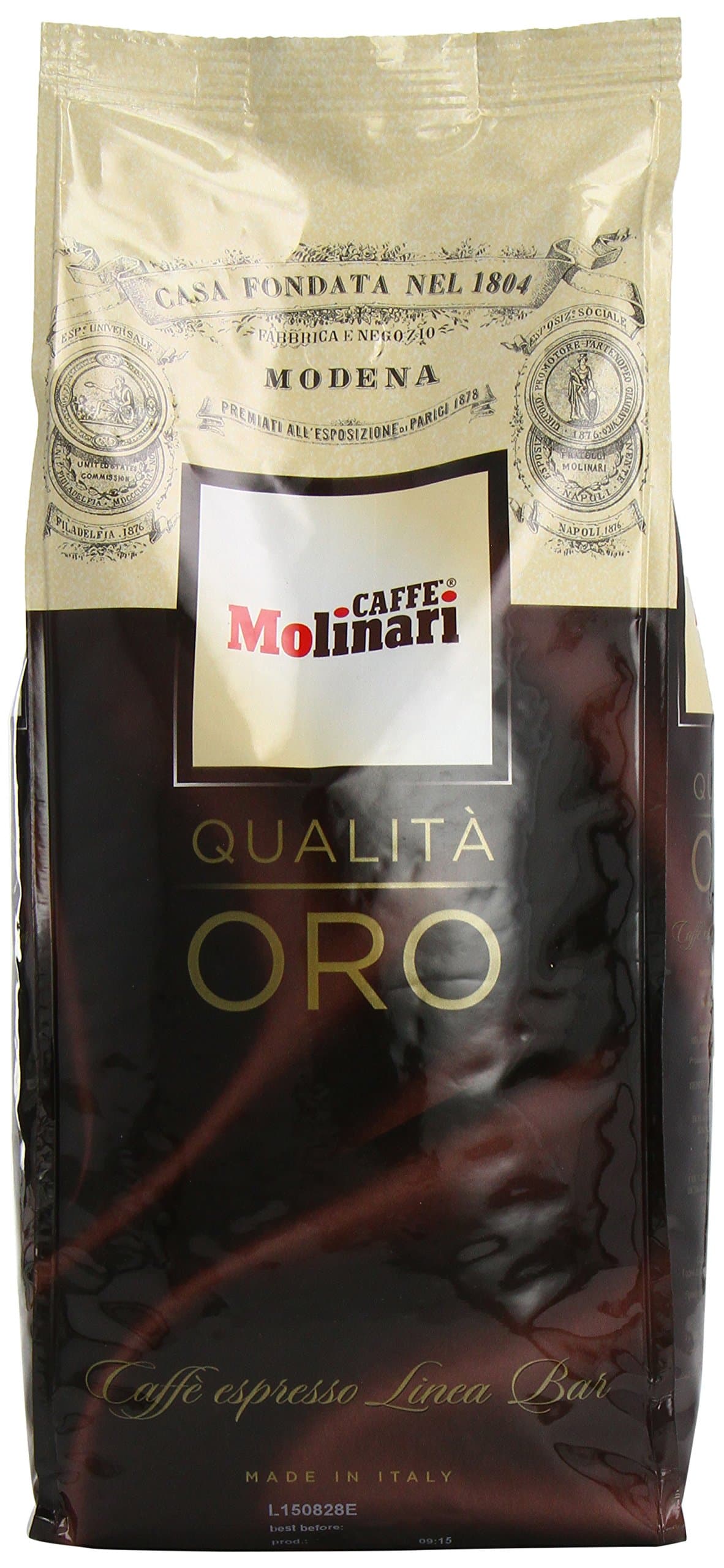 Caffe Molinari Espresso Oro Coffee Beans 1000 g