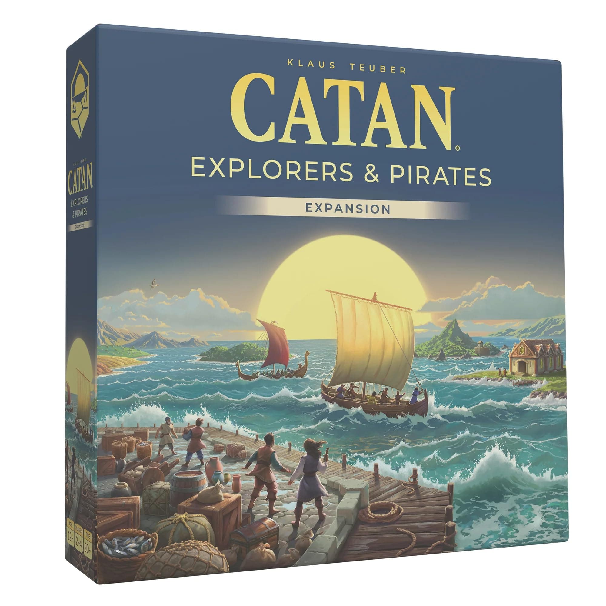 Explorers & Pirates Board Game Expansion (6th Edition) Embark on New Adventures, Strategy Game for Kids & Adults, Ages 12+, 3-4 Players, 90 Minute Playtime, Made by Catan Studio