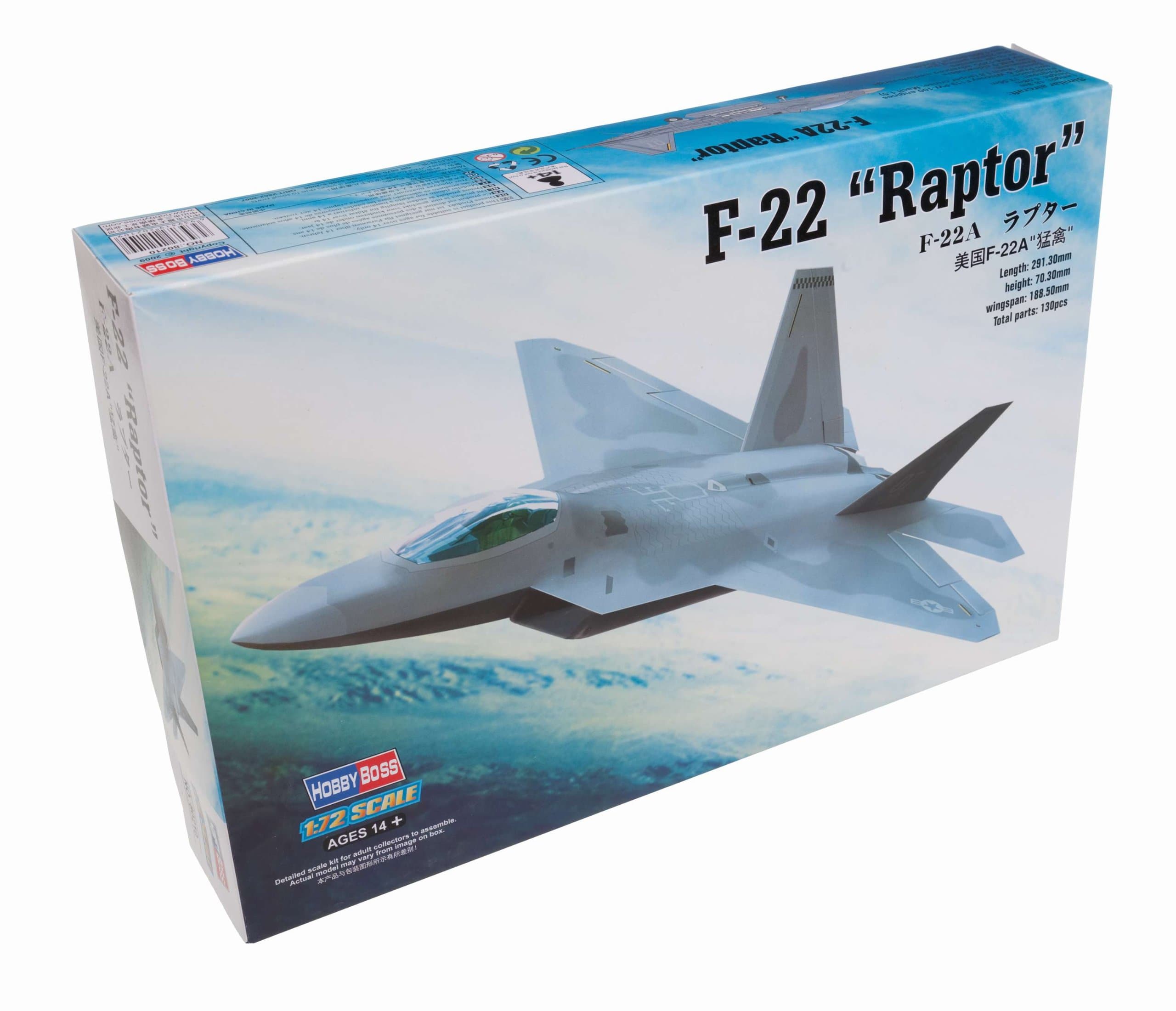 1:72 Scale F-22A Raptor Assembly Authentic Kit