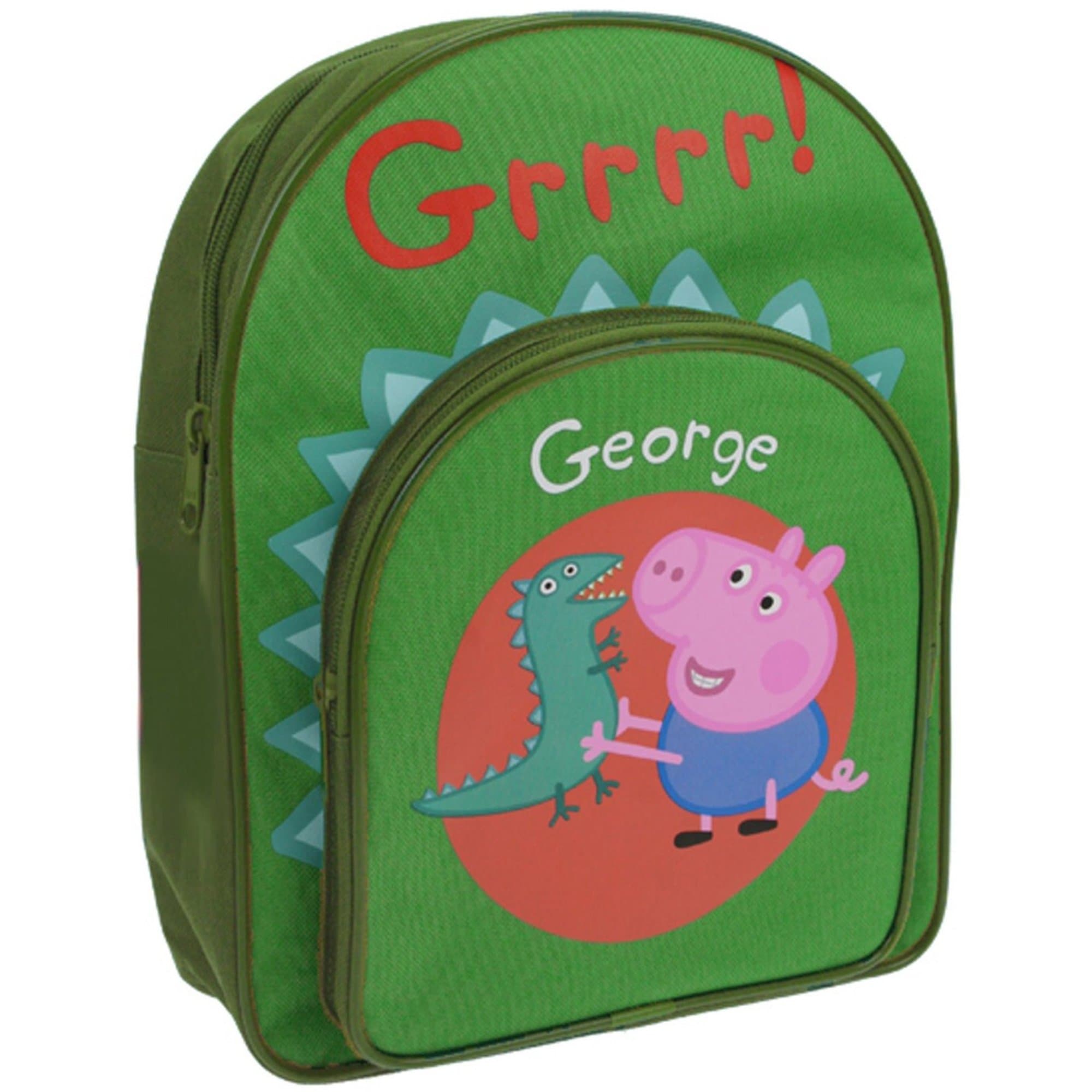 Green Peppa Pig George and Mr Dinosaur Backpack
