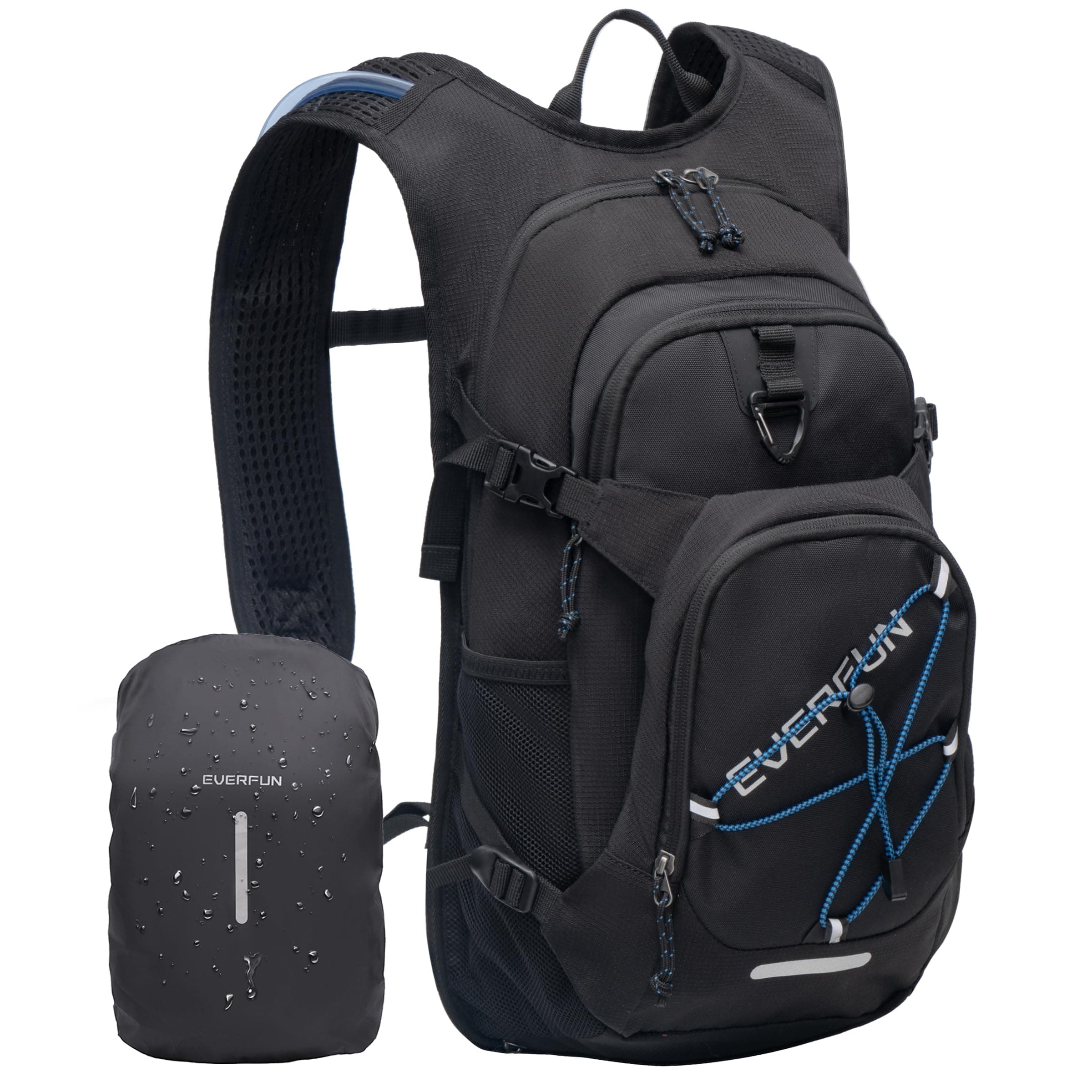 EVERFUN Insulated Hydration Water Backpack 18L with 2L Bladder Rain Cover, Hydro Pack Bag Daypack with Storage for Women Men Hiking, Cycling, Skiing, Running, Festivals