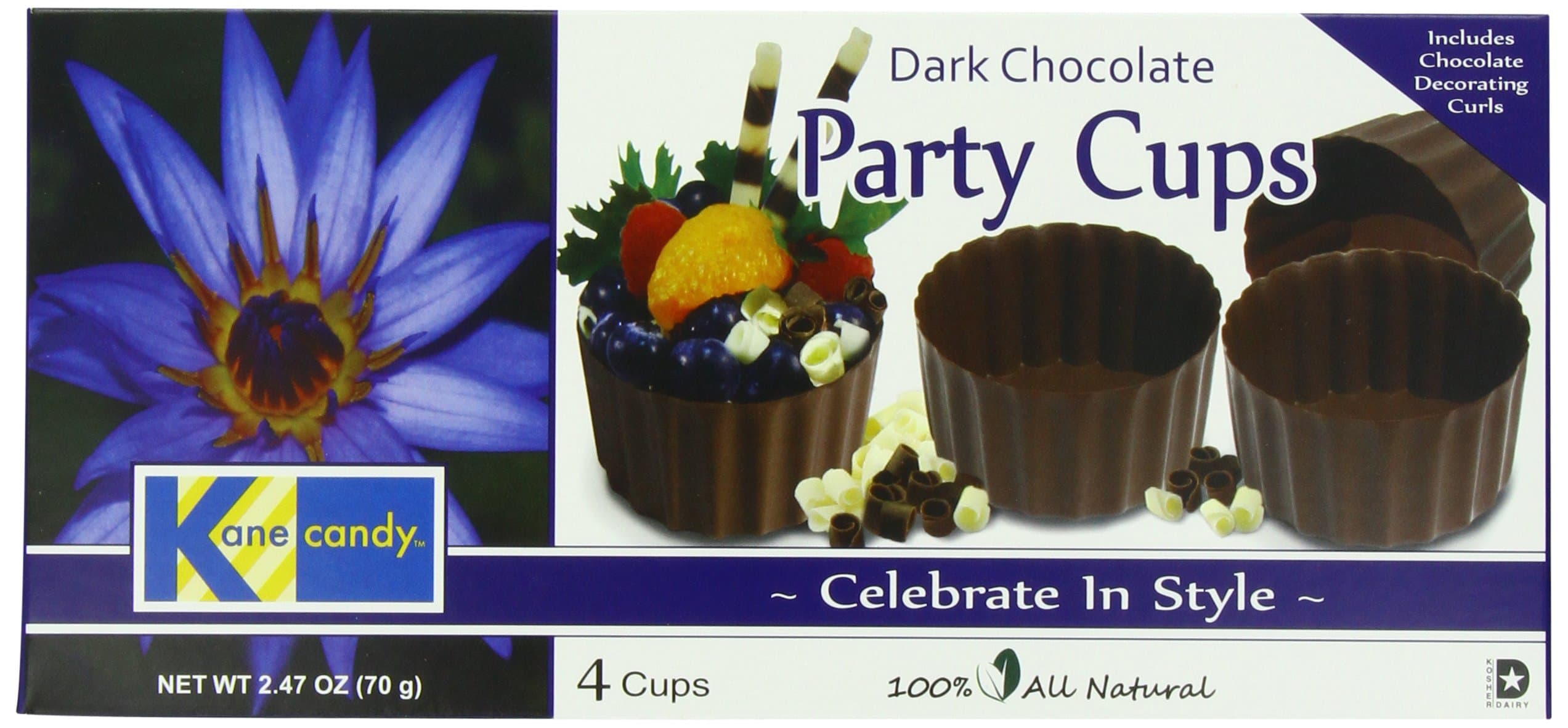 Kane Candy Chocolate, Party, 2.47-Ounce Cups