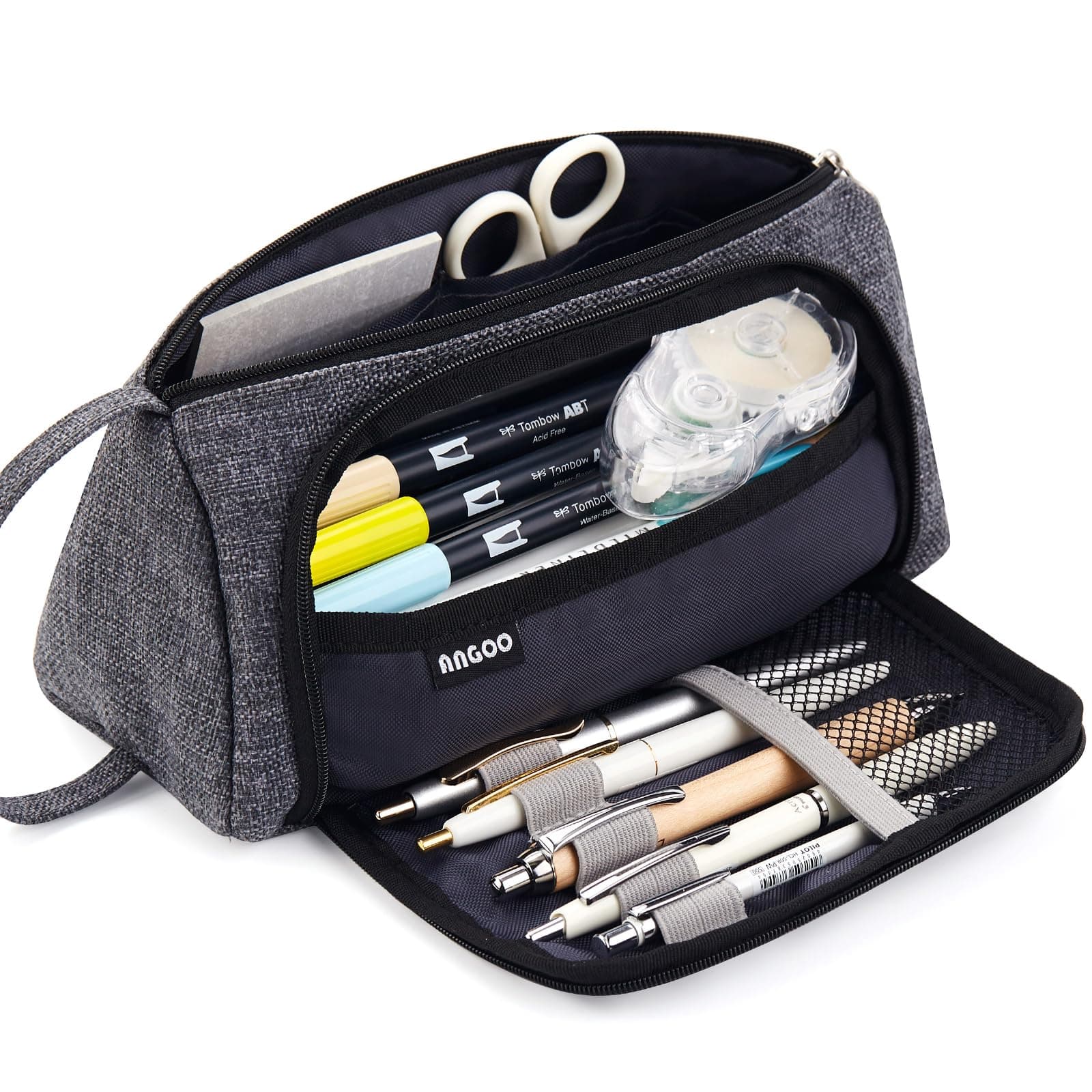 EASTHILL Big Capacity Pencil Case Pouch Pen Case Simple Stationery Bag School College Office Organizer for Teens Girls Adults Student