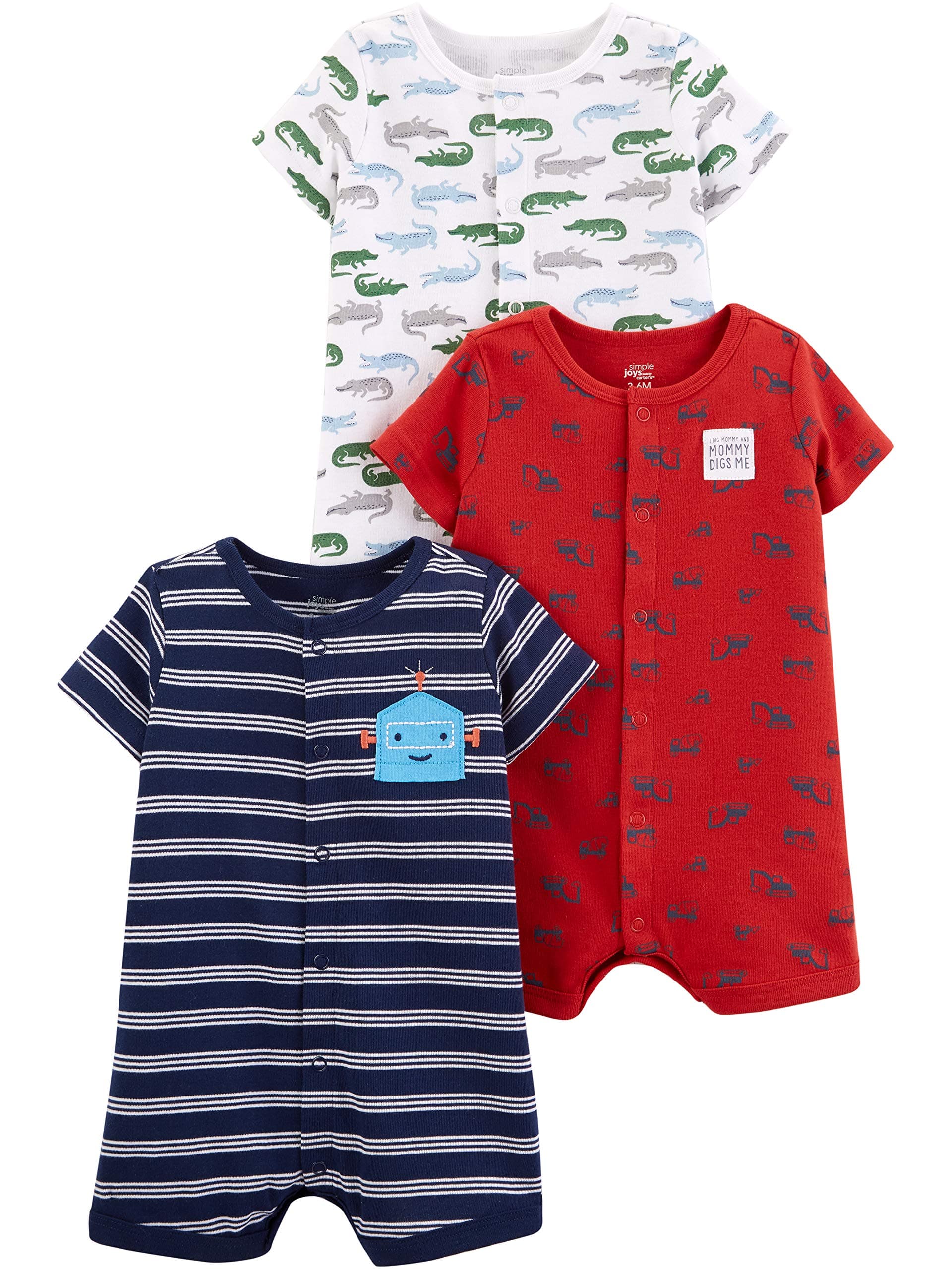 Baby 3-Pack Snap-up Rompers