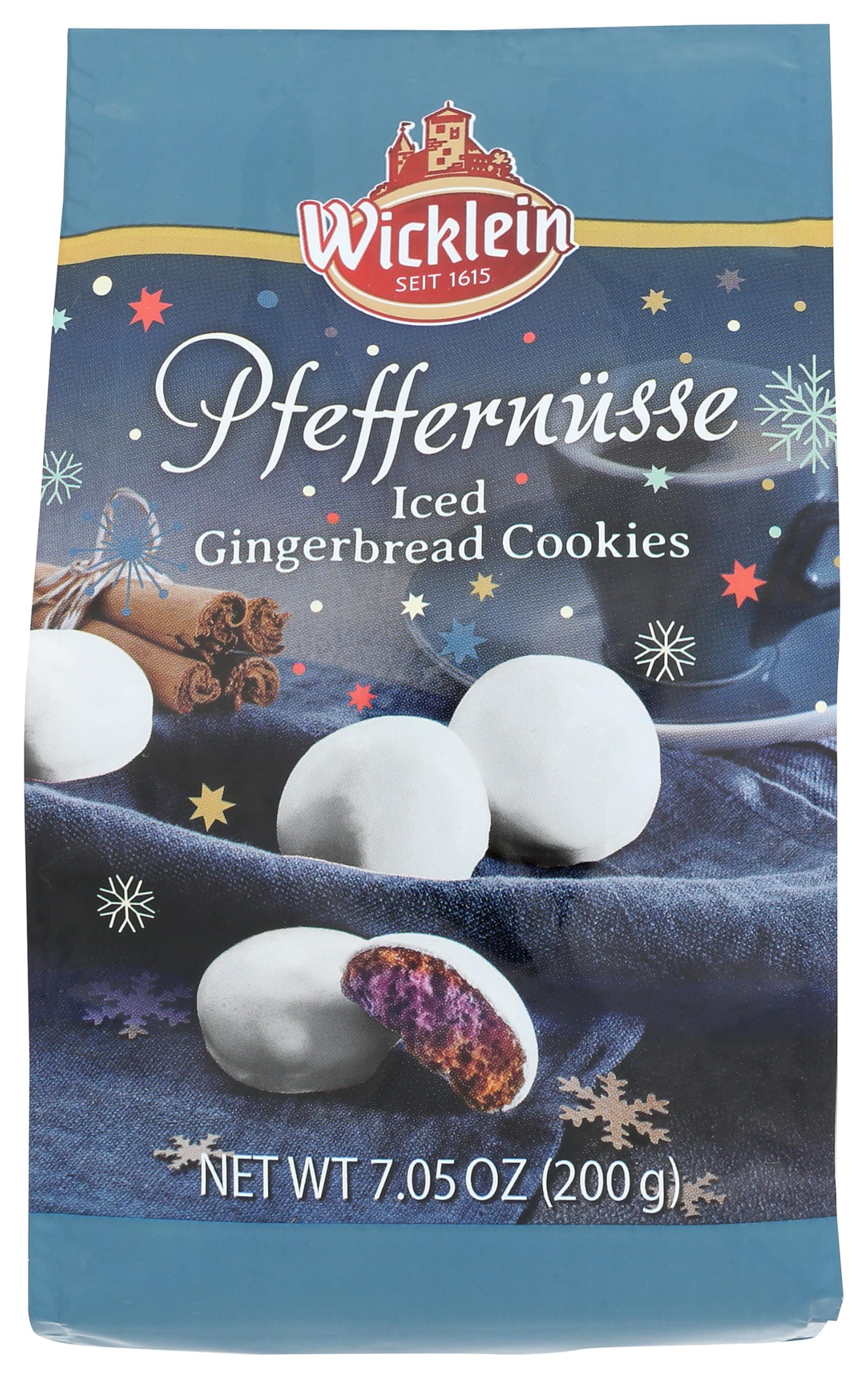 Wicklein Pfeffernusse Iced Gingerbread Cookie Bag, 7.05 oz (Pack of 1)