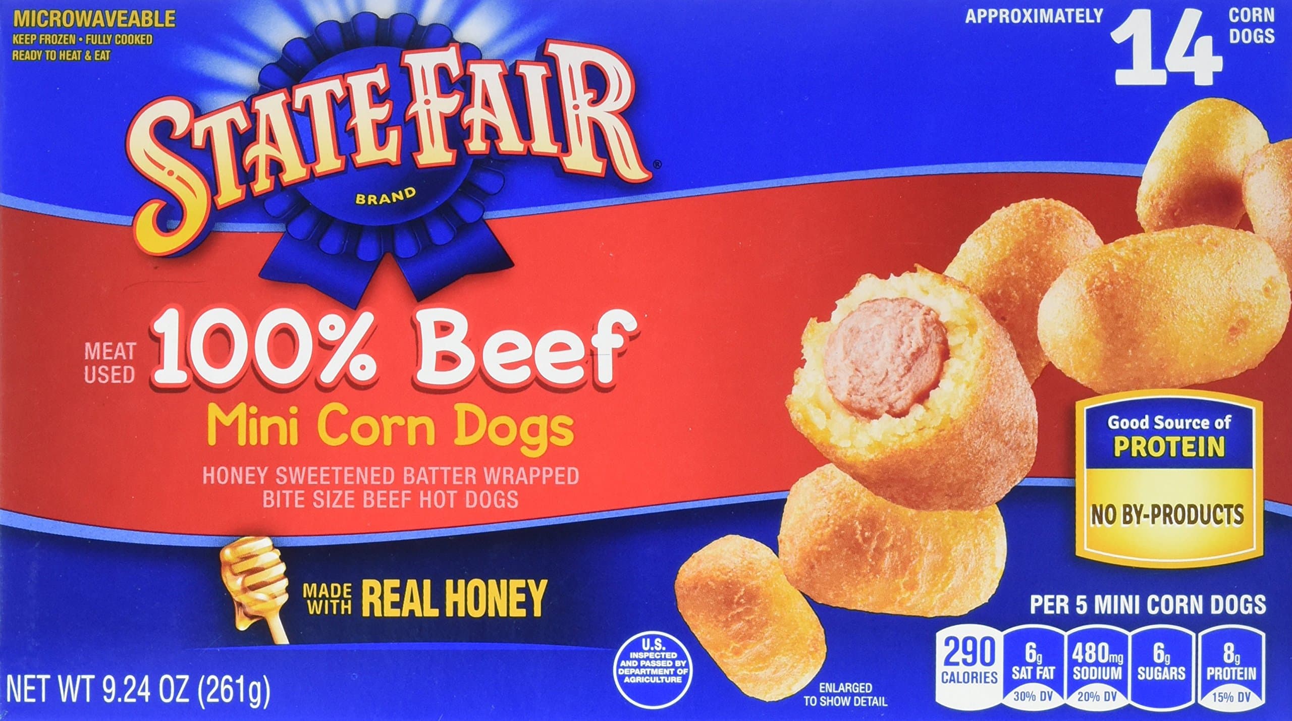 State Fair 100% Beef Mini Corn Dogs, 14 Count (Frozen)