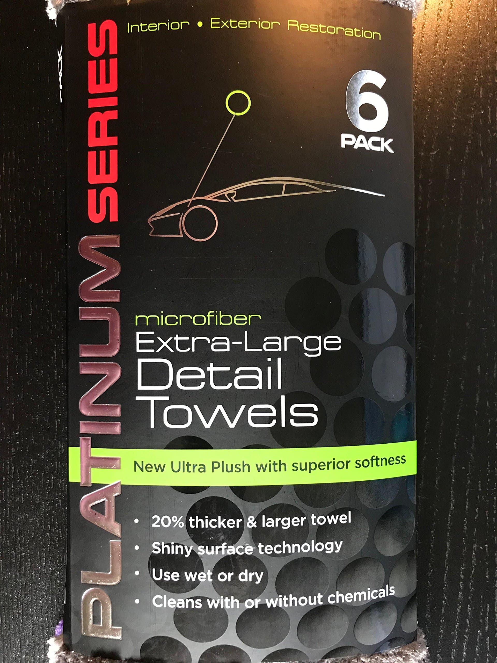 All Purpose 3 PACK Microfiber Towels Extra-Large 16x14in Platinum Series Detail Towels