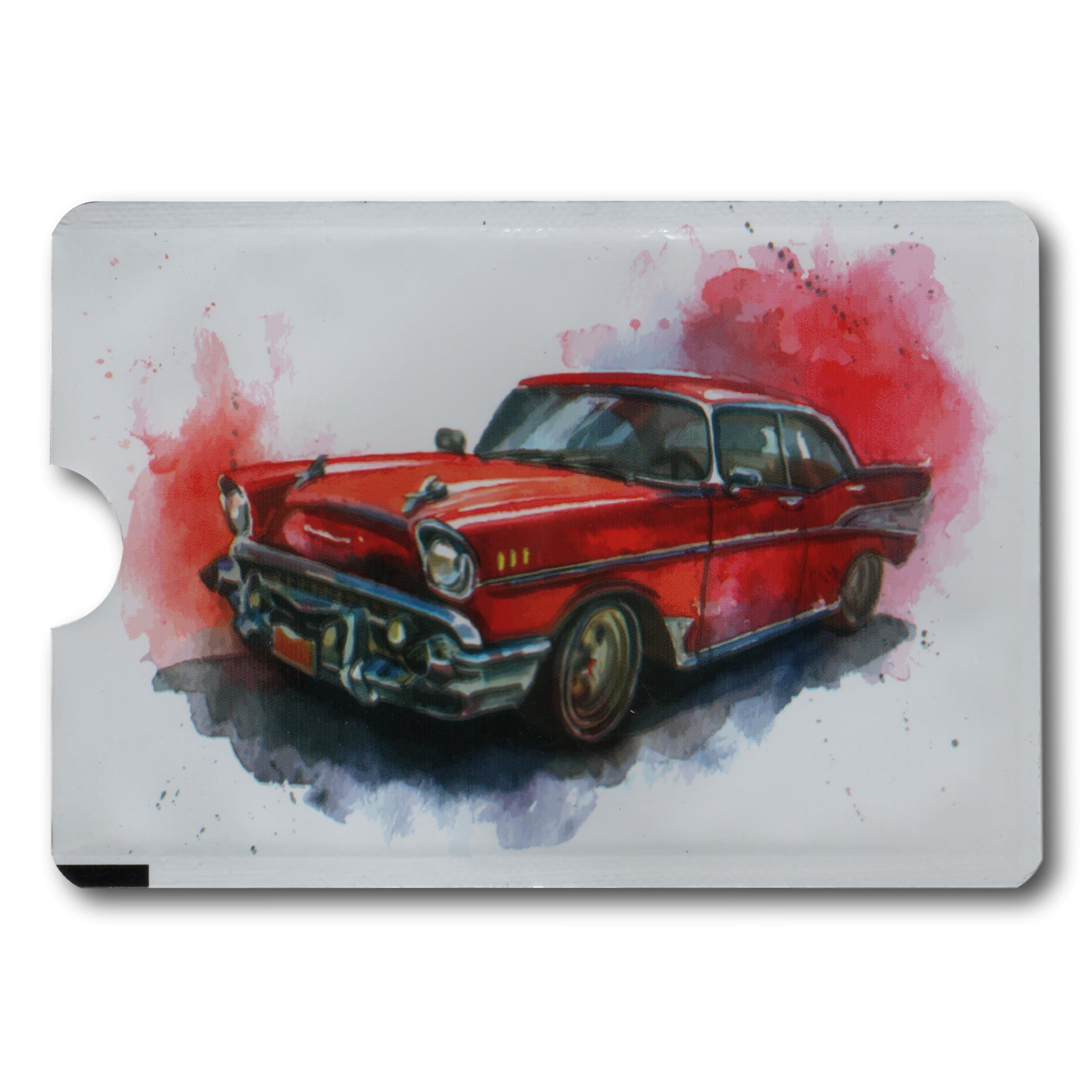 Minder10 Pack Designer Card RFID Blocking Anti Theft Secure Protector Sleeve Holder Wallet for Credit/Debit/ID/Oyster Card - Prevent Fraud, Card Clash ~ As Seen On BBC (Classic Car)